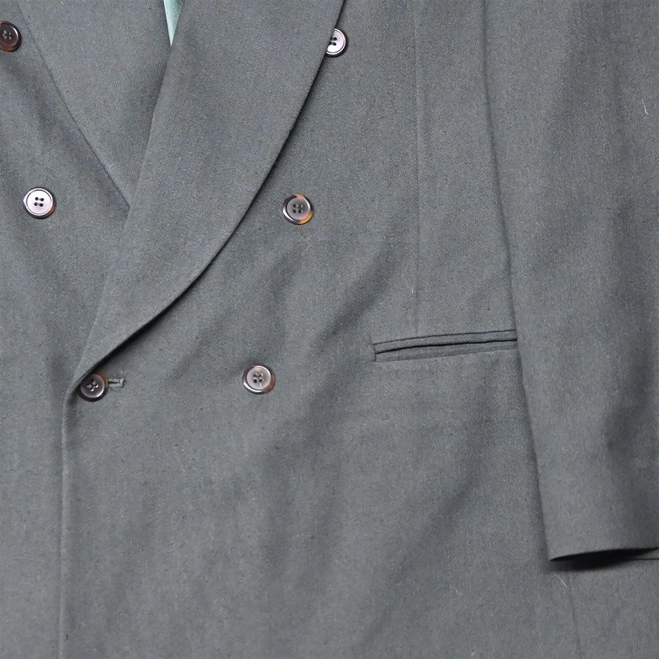 Abrigo Deportivo Chaqueta De Colección Cellini 44R Verde Hecha en EE. UU. Doble Pecho Pico Solapa Foto 3 de 4