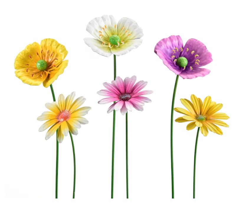 ДОМАШНИЙ САД БАССЕЙН ДЕКОР ЖЕЛТЫЙ МАРГАРИТКИ ЦВЕТОК ДВОР КОЛ 714673 МЕТАЛЛИЧЕСКИЙ 20» СОВЕРШЕННО НОВЫЙ - Изображение 4 из 4