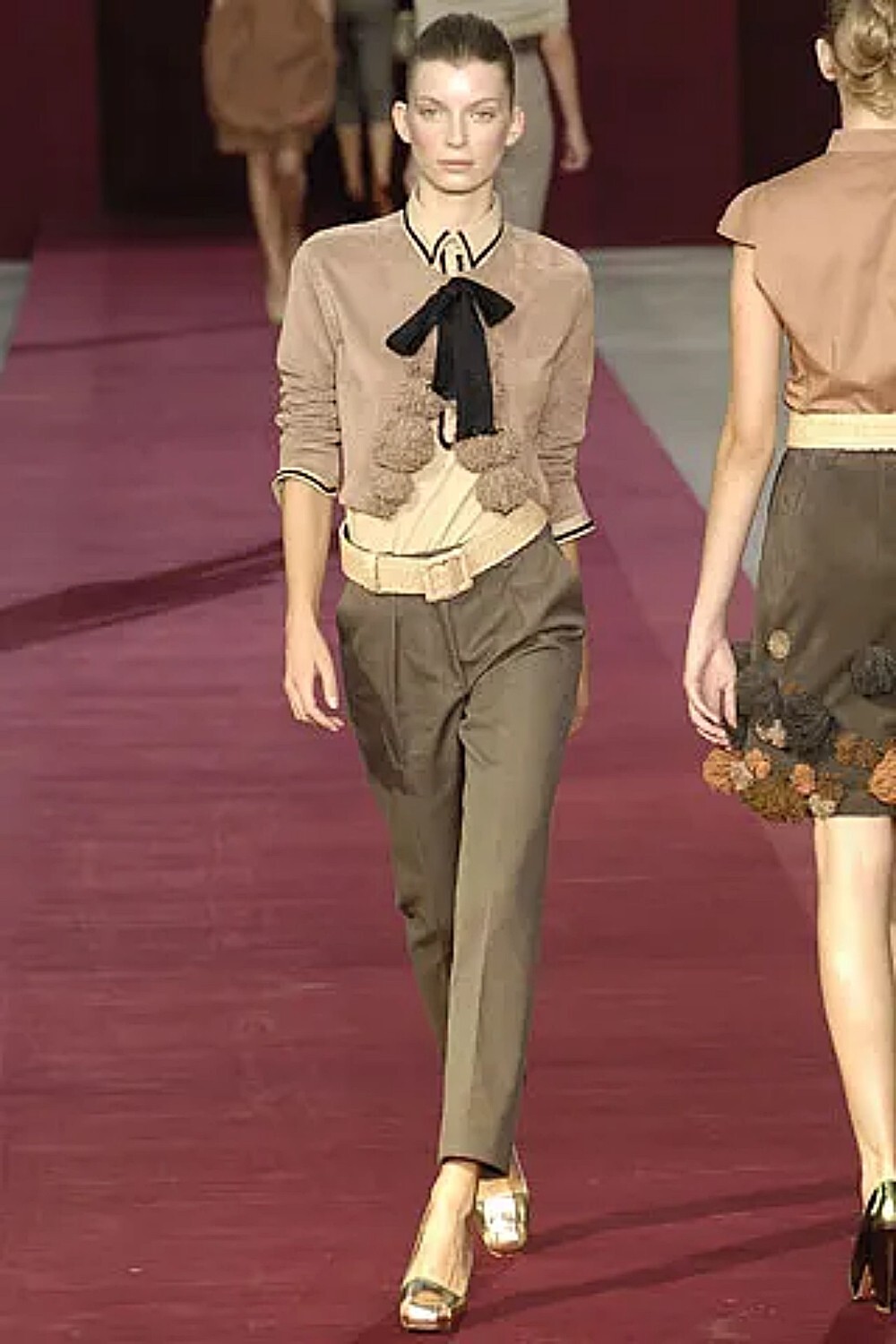 Giacca Vintage YSL YVES SAINT LAURENT in Pelle scamosciata 40 8 Marrone Nappa Nastro Nero