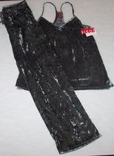NWT Josie Natori GRANITE GRAY VELVET CRUSH Soft Pajama/Lounge Set XL GORGEOUS