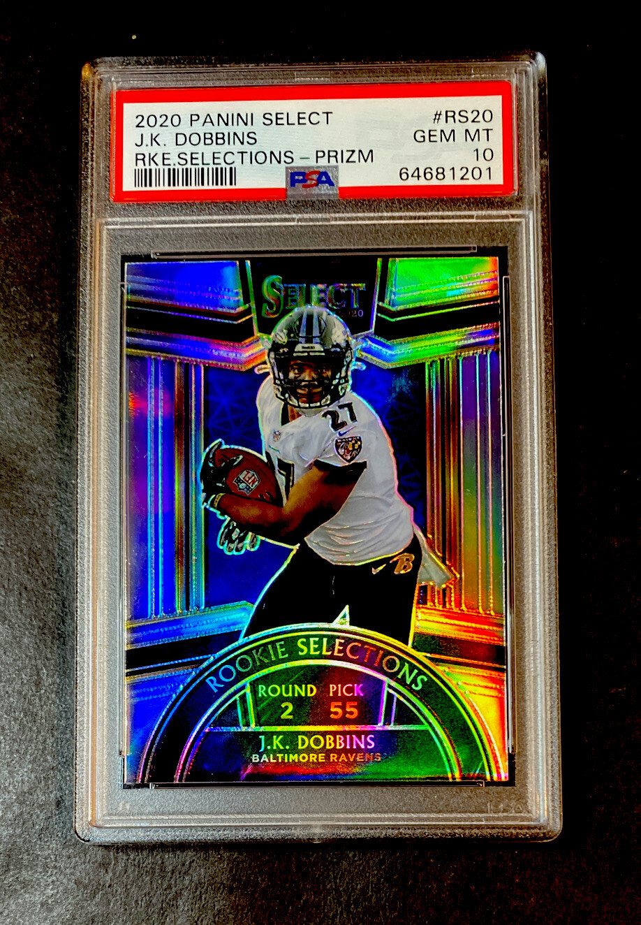 JK Dobbins Panini Select Rookie Selections #RS20 Prizm