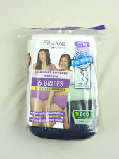 Fruit of the Loom Women's Fit for Me Plus Size Underwear Cotton Covered Size 10