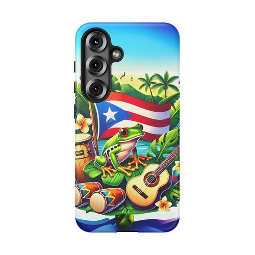 Custodia telefono Tropical Porto Rico - design rana colorata, regalo per Boricua, - Foto 7 di 106