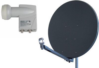 Sat Anlage 2 Teilnehmer Gibertini Sat-Spiegel OP 75 XP Profi Serie Alu anthrazit