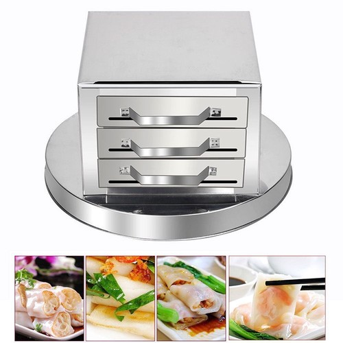 3 Layer Steamed Vermicelli Roll Steamer Food Steaming Machine +Spare