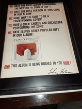 Leroy Holmes Orchestra A Song Of Joy Rare Original Promo Poster Ad Framed