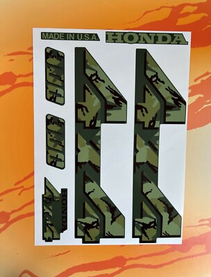 TRX 300 Fender Decal Set TRX300FW TRX300 Fourtrax Green Camo