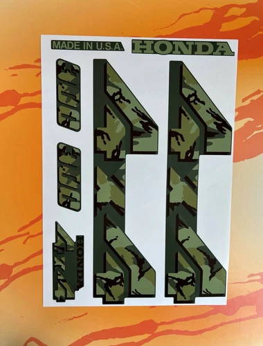 TRX 300 Fender Decal Set TRX300FW TRX300 Fourtrax Green Camo