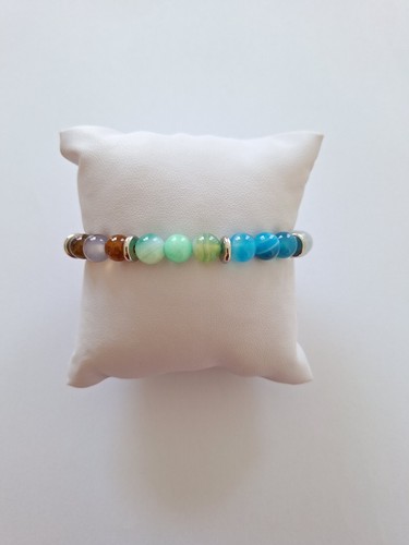 BRACELET EN PERLE DIAMETRE 8 LONGUEUR 19CM - Picture 2 of 4