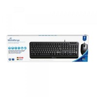 Mediarange Set Maus Und Tastatur Mit Kabel 3 Tasten Qwertz Schwarz MROS108