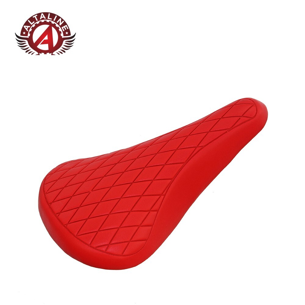 Selle BMX Old School - Vinyle Motif Diamant Jaune - Neuve AltaLine