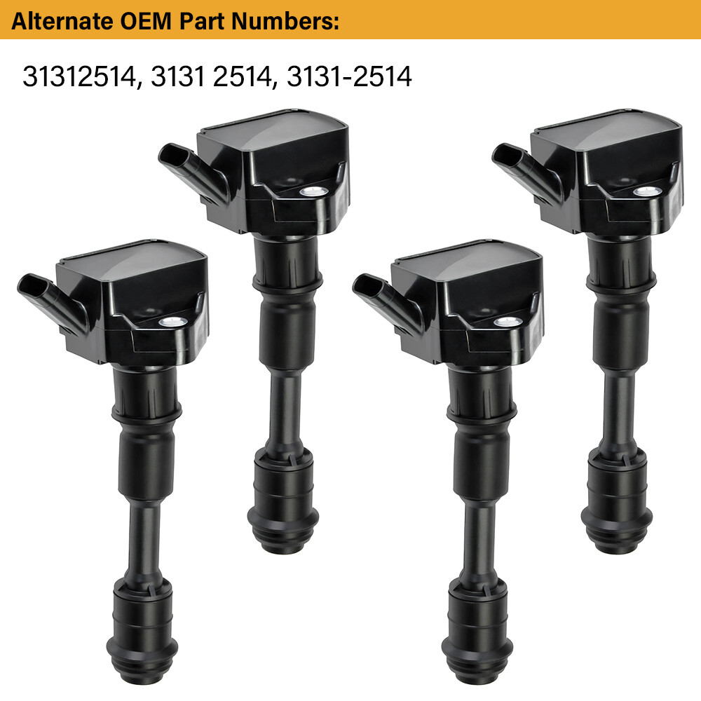 4X Ignition Coil & Iridium Spark Plugs for Volvo S60 V60 V90 XC60 XC90 ...