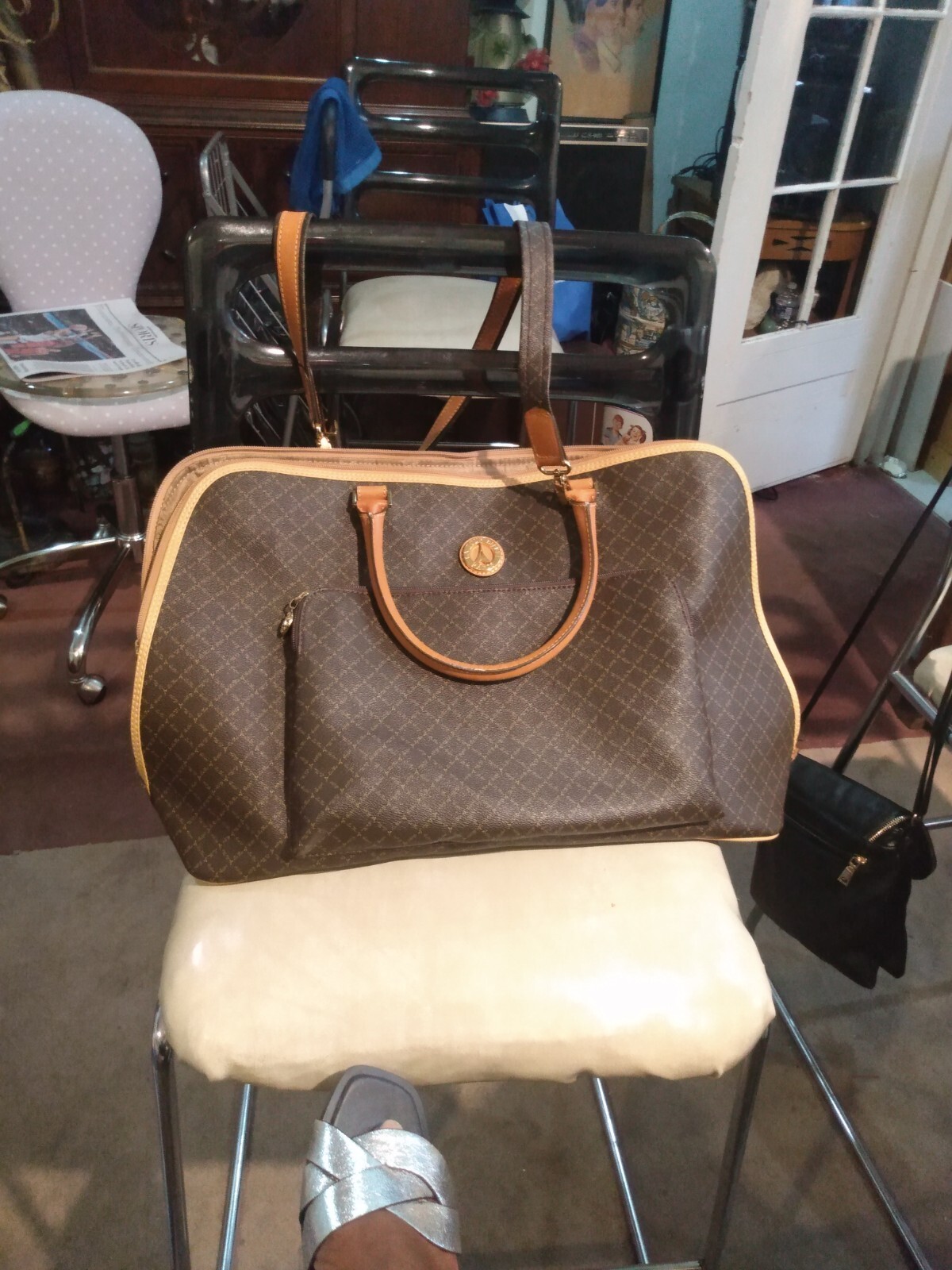 RIONI CARRY ON LUGGAGE IN SIGNATURE CANVAS-image