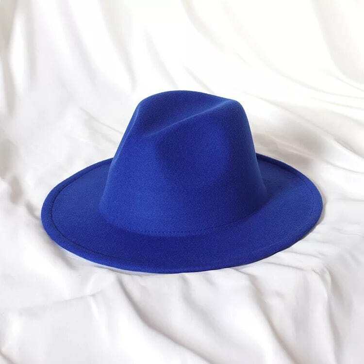 Blue stylish fedora hat for men  -image