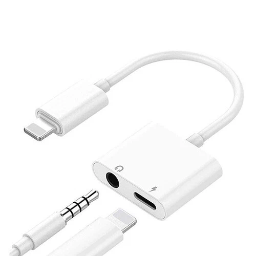 Delegar Melancólico Supermercado iPhone Lightning to 3.5 mm Headphone Jack Adapter (double) | eBay