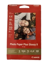 Sealed New In Package Cannon Photo Paper Plus Glossy 100 Sheets PP-201