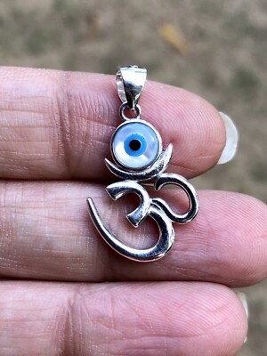 Ciondolo AUM/OM In Argento 925 - Gioiello Spirituale Con Nastro E Confenzione Regalo - Foto 8