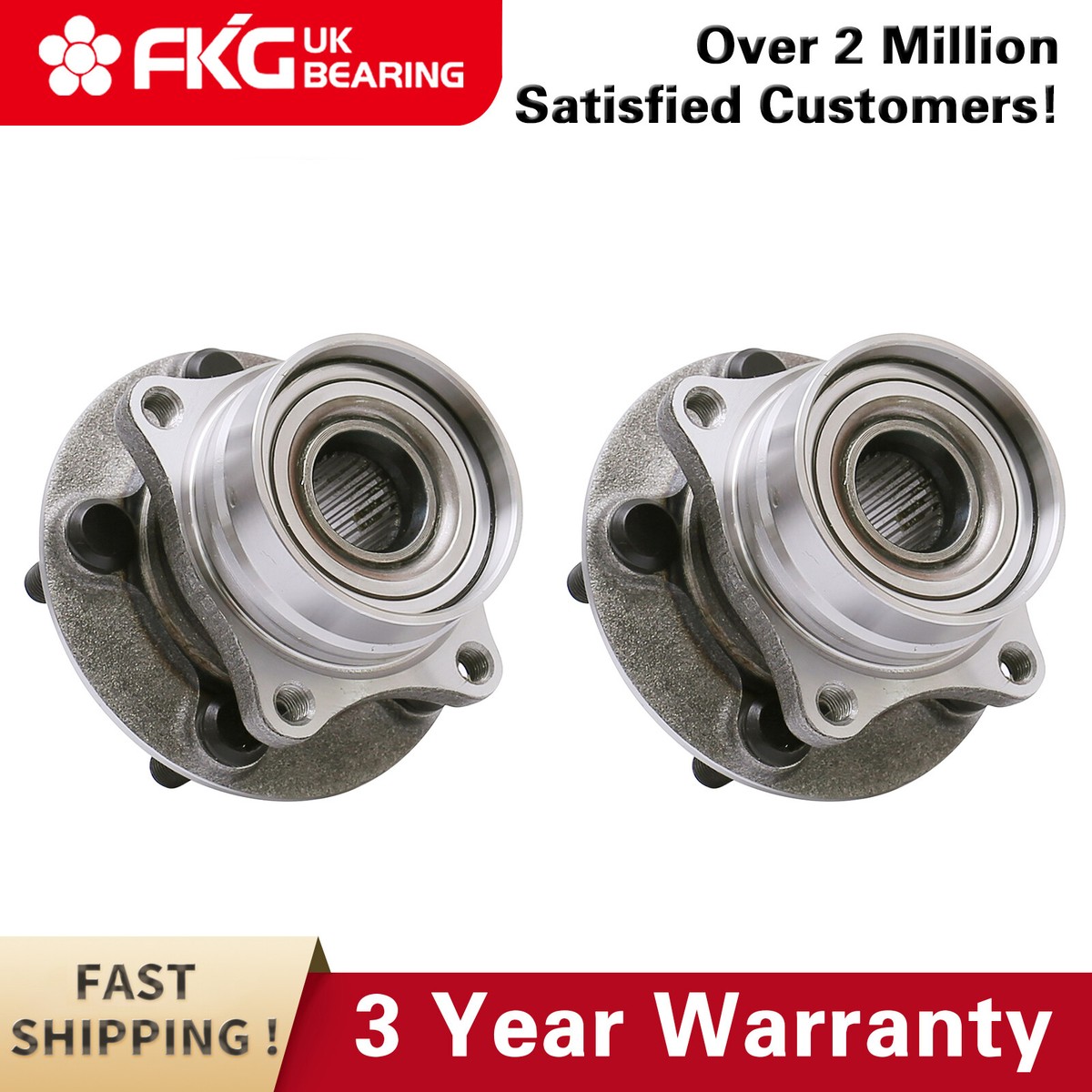 Pair Front Wheel Hub Bearing Assembly for 2004 - 2009 Toyota Pair Front Wheel Hub Bearing Assembly for 2004 - 2009 Toyota