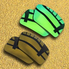 2 Pairs Polarized Lenses Replacement for-Costa Del Mar Reefton-Green Copper