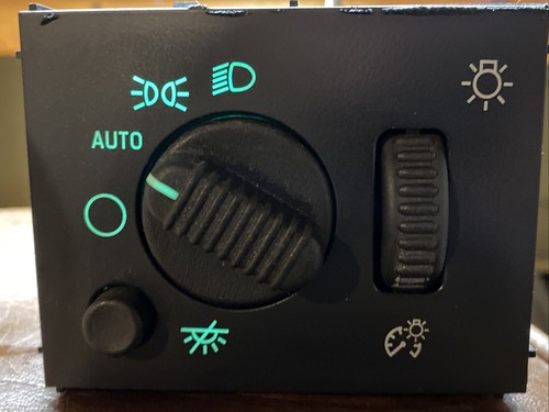 CUSTOM 03-07 OEM Headlight Switch GREEN LED ACDelco 19381535 GM Silverado Denali - Picture 3 of 4