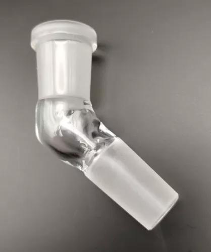 14mm 45 Degree Angle Glass Ground Joint Attachment Adapter GonG Elbow