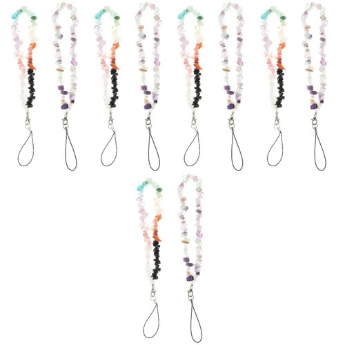 Set of 5 Amethyst Handy Dekoration Telefonversorgung Telefonketten Mit Perlen - Zdjęcie 7 z 12
