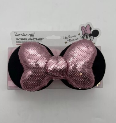 NEW THE CREME SHOP Disney Minnie Mouse Sequin Plushie Spa LTD. EDITION Headband