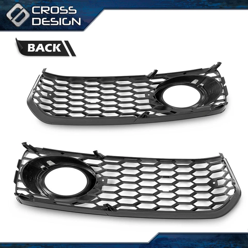 Parrilla antiniebla negra apta para Audi A5 S-Line / S5 B8 RS5 2008-12 con moldura Foto 3 de 4