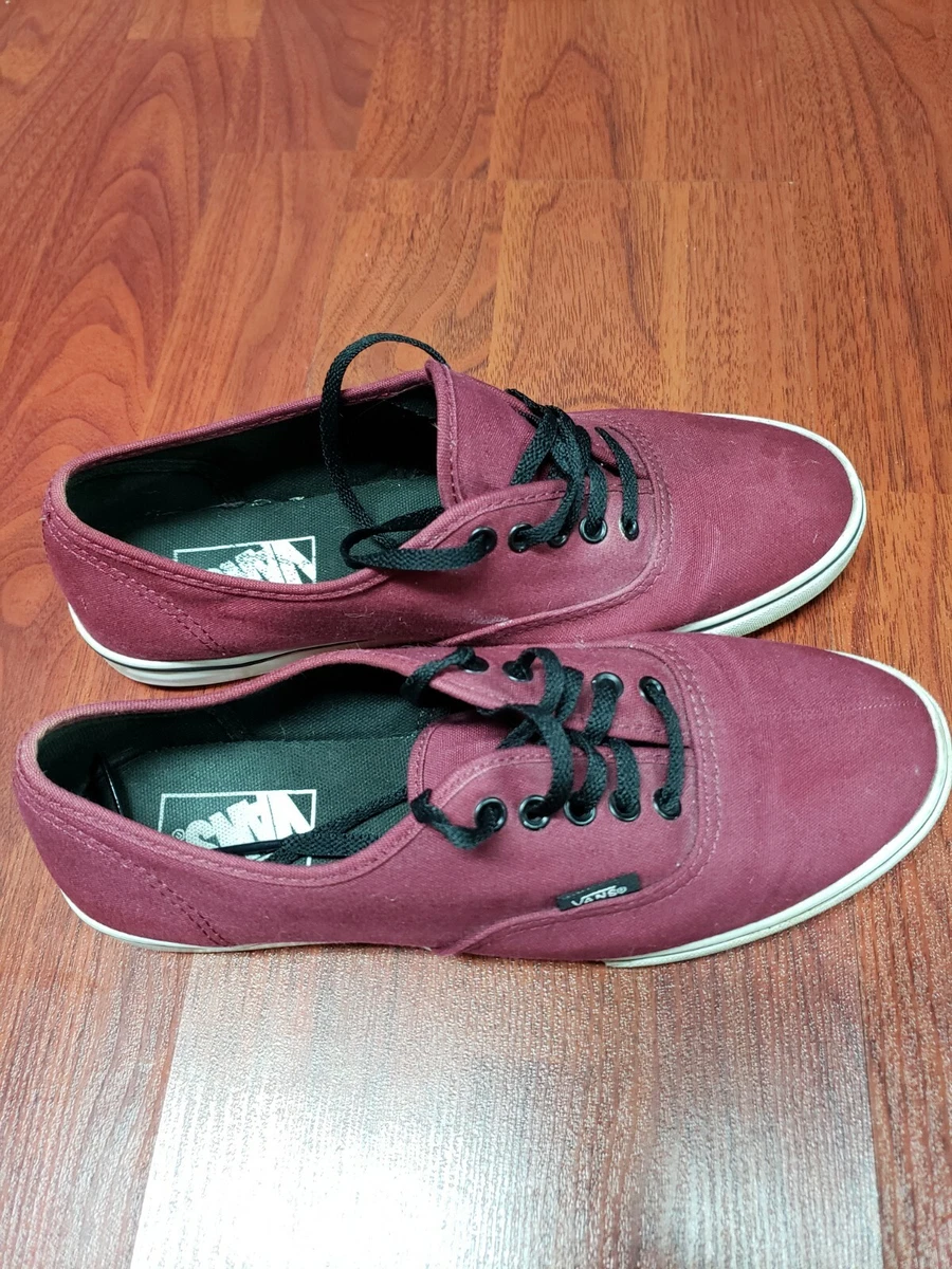 Vans Off The Wall Men s 6.5 Women s 8 Burgundy Skate Shoes Canvas Maroon TB2T