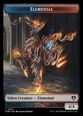 Magic the Gathering (mtg): TCMM: Treasure/Elemental Double-Sided