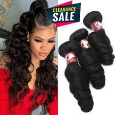 LOOSE WAVE 3 BUNDLES/300G 100 Unprocessed Virgin Human Hair Wefts 8A Brazilian