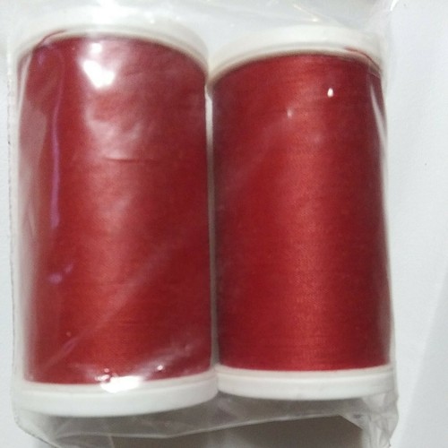 Coats & Clark XP All Purpose Sewing Thread Lot 2 spools 500 yd RED - Picture 2 of 2