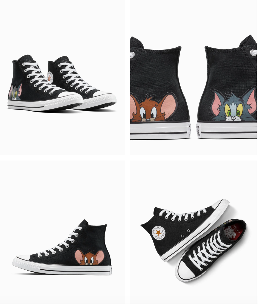 NEW MEN'S CONVERSE X Tom and Jerry Chuck Star Shoes A15113C Wonka