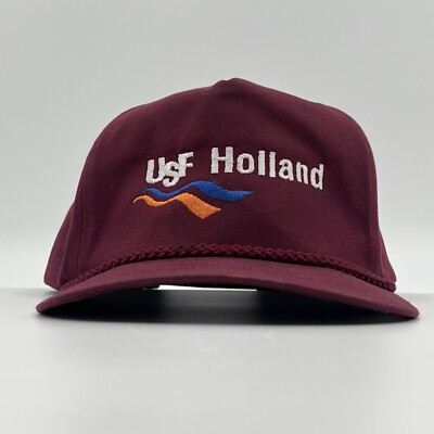 USF Holland VTG 80s 90s Hat - San Sun Retro StrapBack Rope Trucker Cap EUC