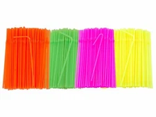 Flexible Plastic Drinking Straws (900 ct, Assorted Neon) Bendable Disposable