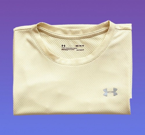 WMNS Under Armour 'Loose' HeatGear Compression T-Shirt S/S Gym Cream M P2P: 20” - Picture 5 of 7