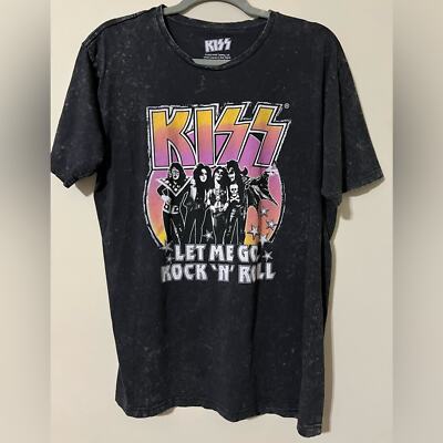KISS sz medium graphic print t-shirt 2022 KISS Catalog let me go, rock  n  roll