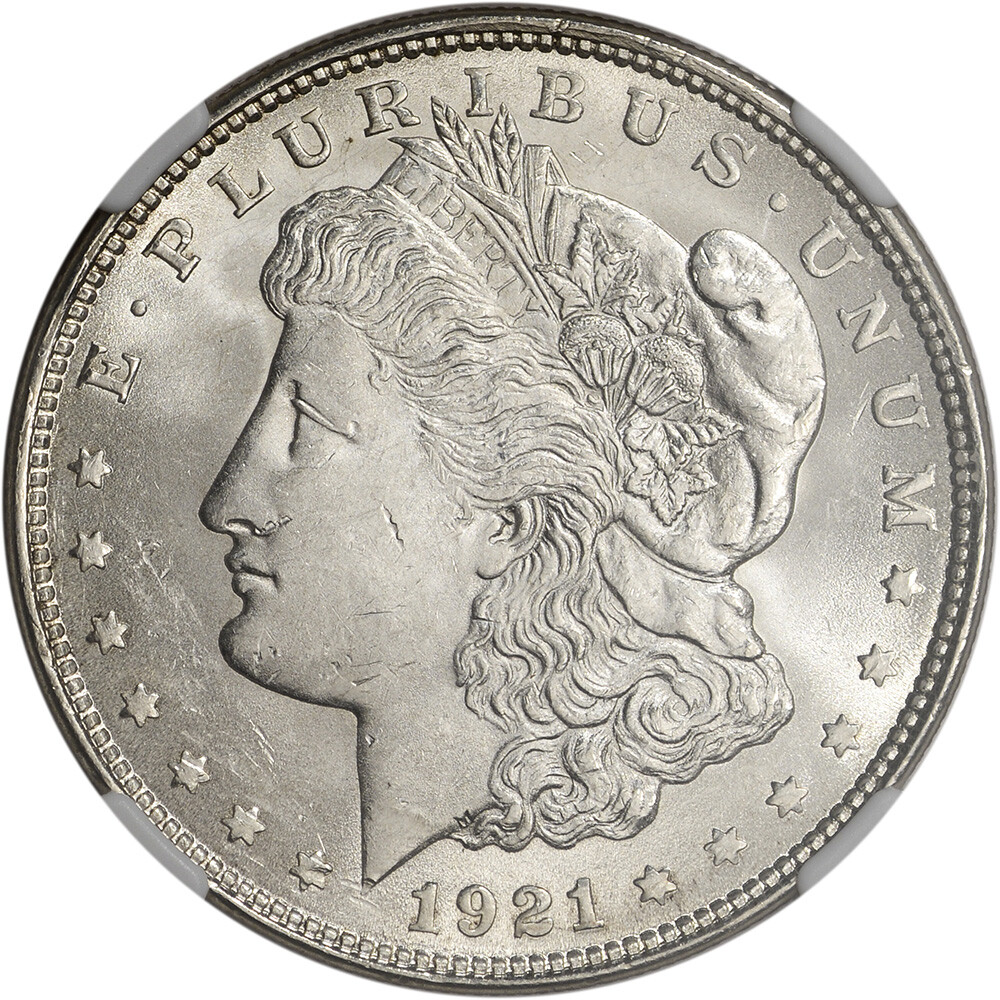1921 US Morgan Silver Dollar $1 - NGC Brilliant Uncirculated | eBay