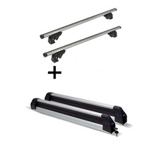 Skiträger SilverIce ausziehb+Dachträger LION1 für Chevrolet Lacetti SW 5T 02-11