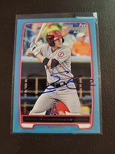 2012 Bowman Baseball Eric Stamets 1st RC Rookie Signed IP Auto Sky Blue /500