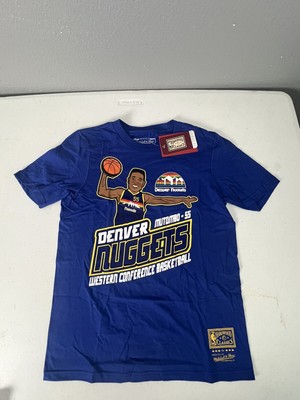 MITCHELL & NESS Kids Denver Nuggets Dikembe Mutombo T Shirt Size Medium 10/12 
