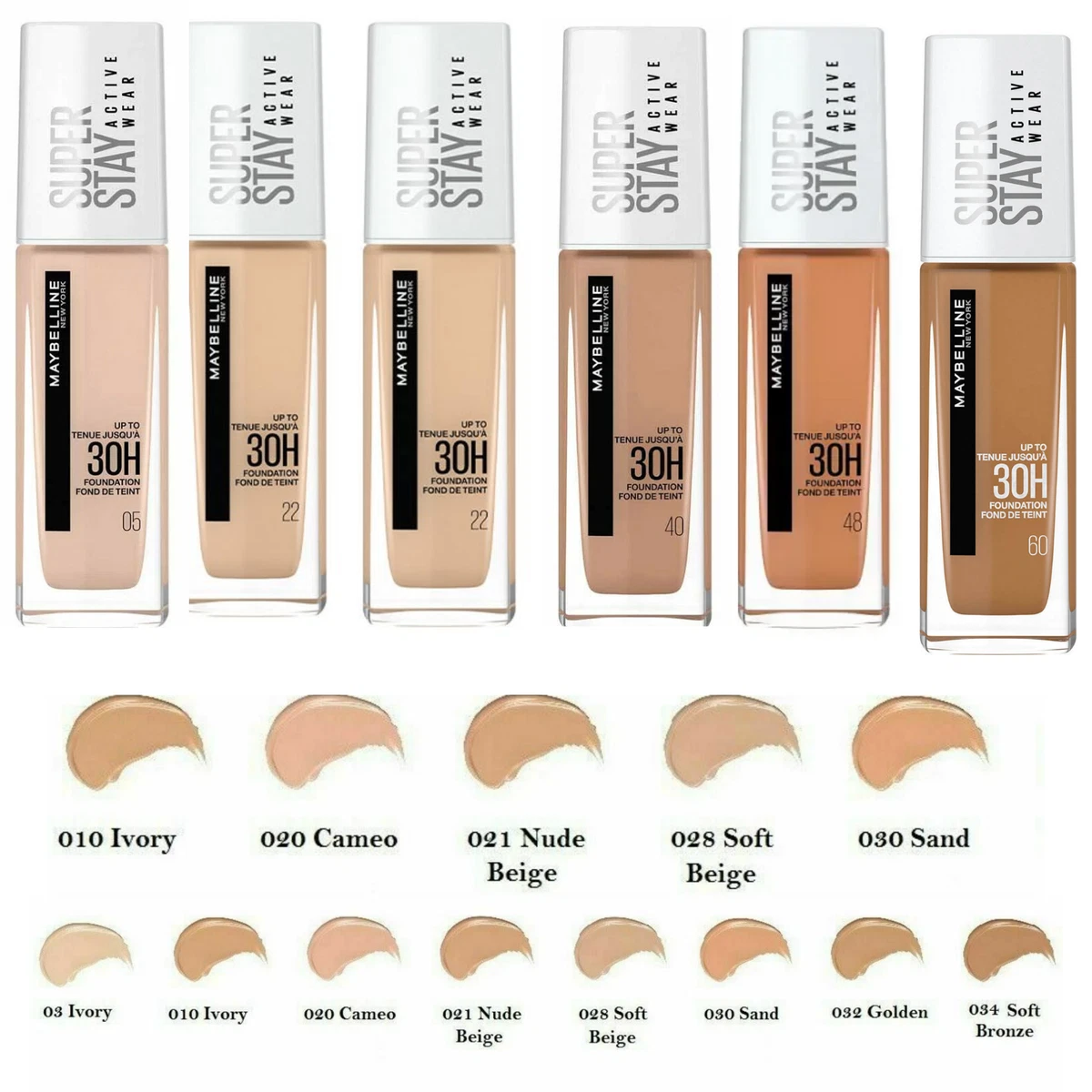 MAYBELLINE Super Stay Active Wear 30H Foundation, NEW 30ML | eBay