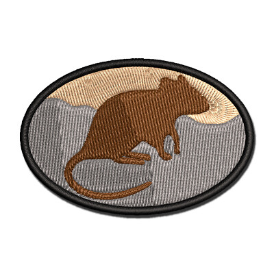 Rat Solid Multi-Color Embroidered Iron-On Patch Applique