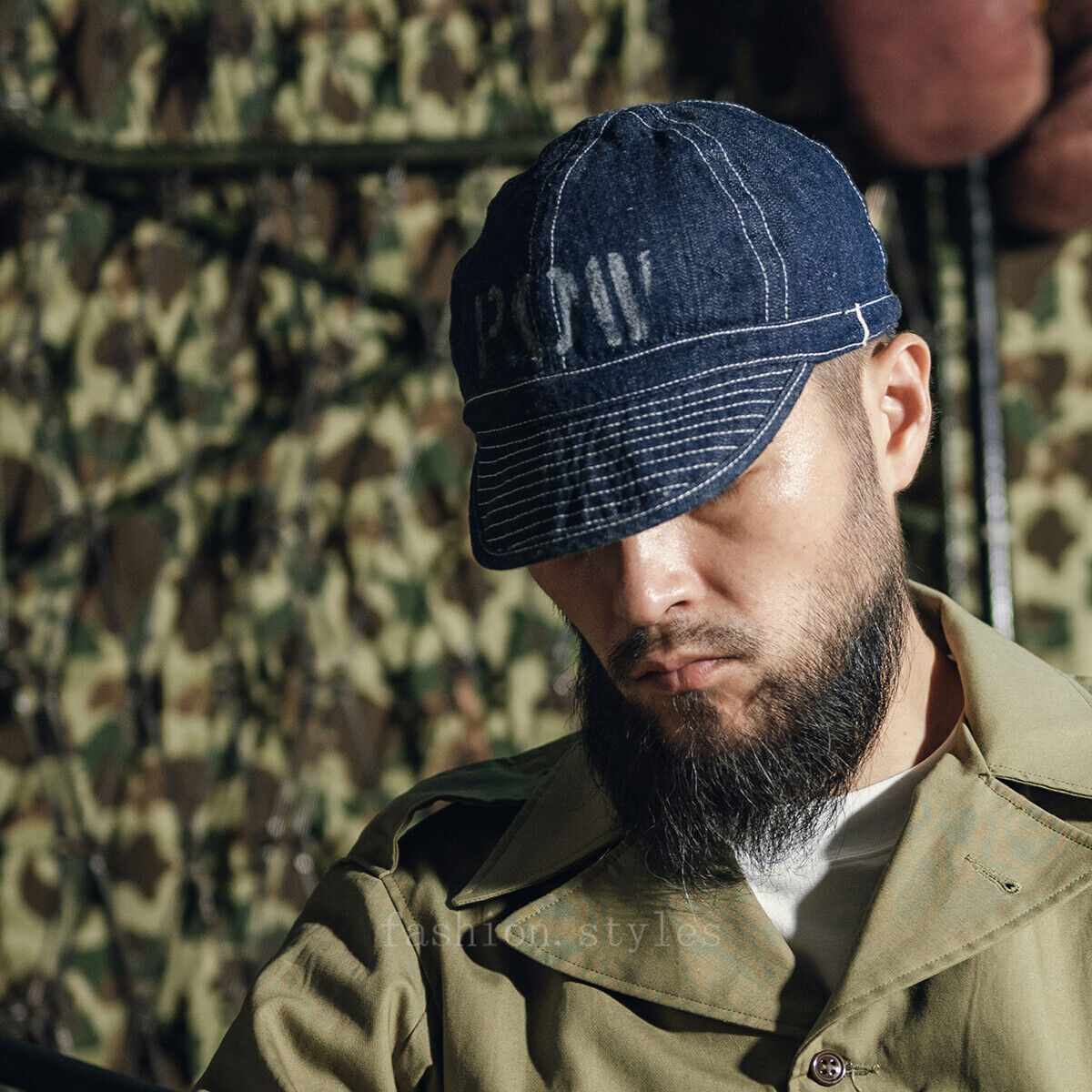 Bronson Prisoner Soft Men Selvedge Denim Cap POW Vintage