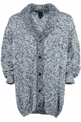 Kitaro Strickjacke Cardigan Blazer Jacke Herren Baumwolle Blau