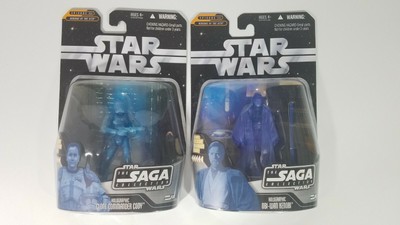 (2) Star Wars Rache der Sith Holographic Comm. Cody / Obi-Wan Saga Sammeln