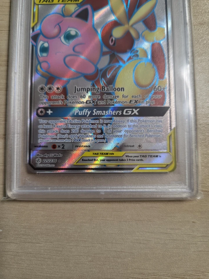 Mega Lopunny & Jigglypuff GX 225/236 Cosmic Eclipse PSA 8 Sun & Moon - Image 3 of 4