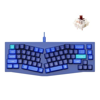 Keychron Q8 Wired Custom Mechanical Keyboard, 65% Alice Layout Brown Switch