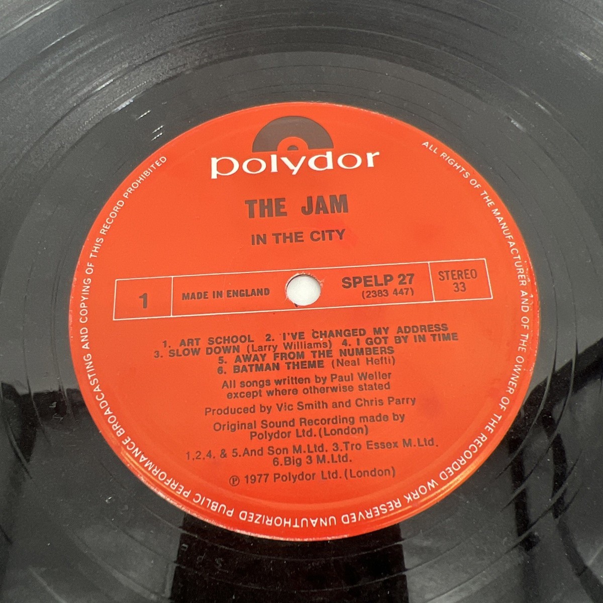 The JAM - In The City - LP Vinyl, Original 1977, Paul Weller vinyl