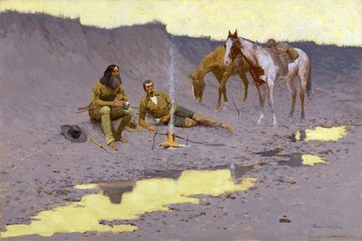 A New Year on the Cimarron Painting by Frederic Remington Reproduction